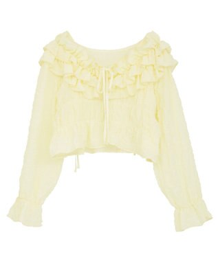 Green Parks ２ＷＡＹフリルブラウス Ivory