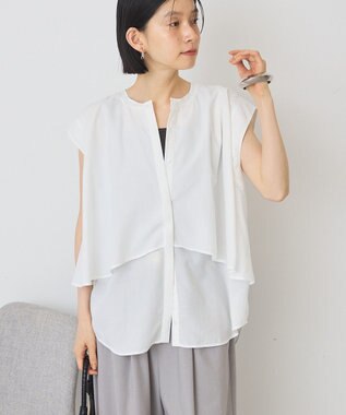 AMERICAN HOLIC 【マルチ機能】レイヤードデザインブラウス Off White