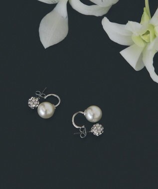 YECCA VECCA パヴェボールパールピアス