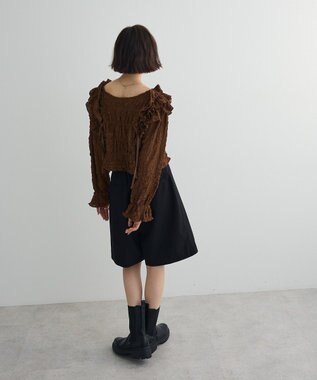 Green Parks ２ＷＡＹフリルブラウス Brown