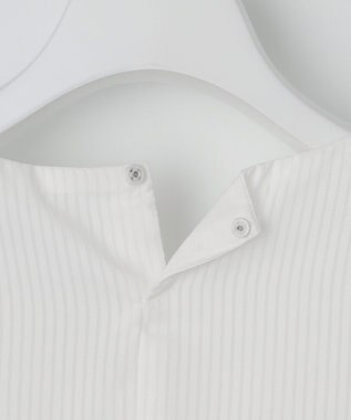 J.PRESS LADIES シャドーストライプ クルーネック カットソー ホワイト系1