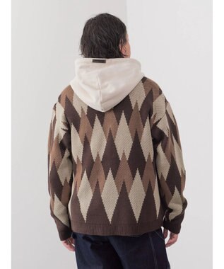 CRAFT STANDARD BOUTIQUE 【男女兼用】アーガイル柄カーディガン Dark Brown