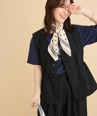 Green Parks アソート柄ロゴＴシャツ Navy