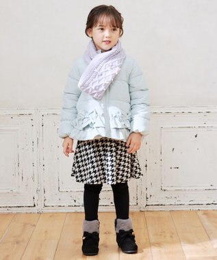 ANY KIDS 【洗濯機OK】中綿リボンコート ミント