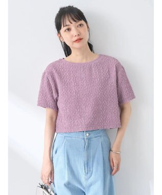 earth music&ecology ホイップ風ジャガードプルオーバー Pink