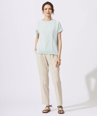 自由区 【洗える】ハイブリットレーヨンアムンゼン ブラウス アクア