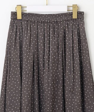 ANY SIS 【洗える】シャイニードットギャザー スカート スレート系