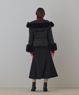 GRACE CONTINENTAL エコファーショートダウンジャケット ブラック