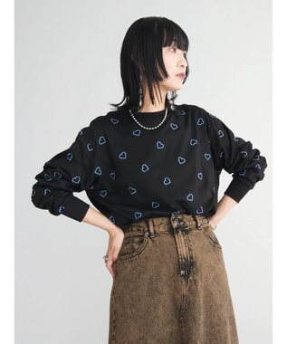 Green Parks ・Ｄｏｕｂｌｅ　Ｆｌａｇｓ　ハート刺繍ロンＴ