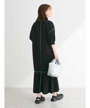 Green Parks ・Ｐｅｔｉｔ　Ｆｌｅｕｒ　カラーｓｔウラケワンピース Black