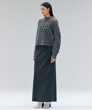 BEIGE， KOKOMO / ウールアルパカメッシュニット Md.Gray