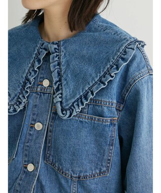 Green Parks ・Ｄｏｕｂｌｅ　Ｆｌａｇｓ　フリルカラーＧジャン Light Indigo