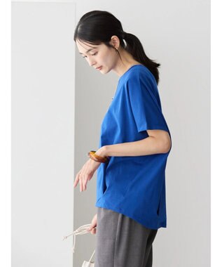 AMERICAN HOLIC 接触冷感裾タックカットプルオーバー Blue