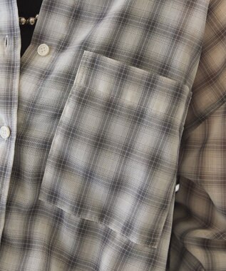 AMERICAN HOLIC シアーチェックシャツ Light Gray
