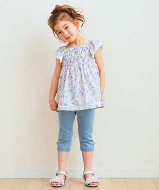 ANY KIDS 花柄 ブラウス オフホワイト系花柄