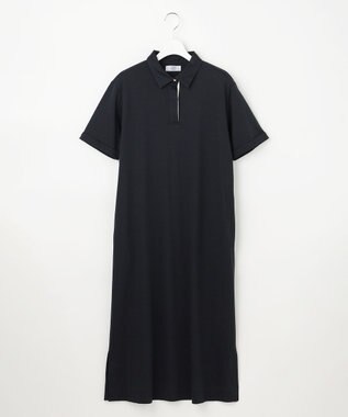 J.PRESS LADIES S 【WEB限定】コットンスムース ポロワンピース ネイビー系