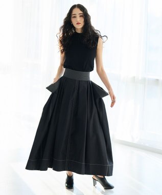 #Newans ドロップスクエアスカート ブラック