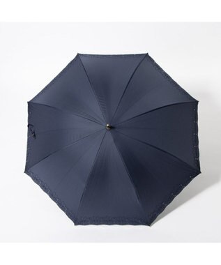 UNBILLION cache nez / フラワーボーラー刺繍ショートパラソル ネイビー