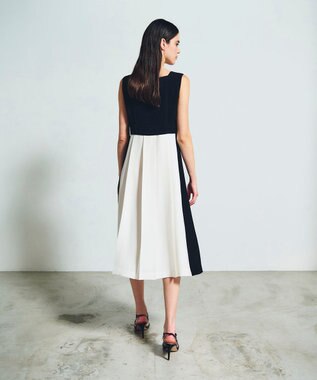 【GRACE CLASS】バイカラーラインドレス　ノースリーブワンピース ラインバイカラードレス / GRACE CONTINENTAL | ファッション通販