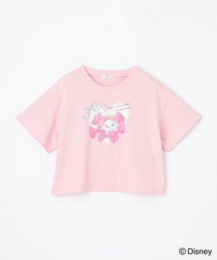 ANY KIDS 【ディズニー/マリー】ショート丈 半袖Tシャツ ピンク