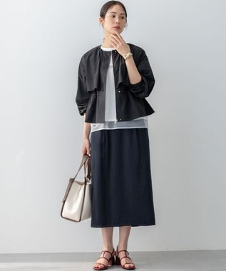 組曲 S グロッシーツイルタイト スカート ネイビー系