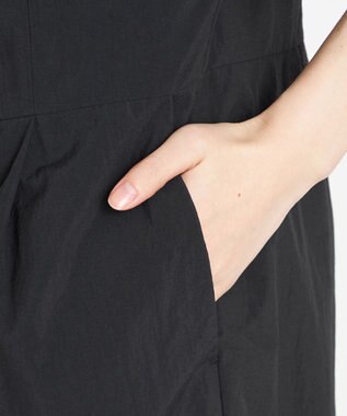 NAVE 【ReNAVE　撥水機能・UVカット・透湿・接触冷感・洗える】ナイロンタスランジャンプスーツ ブラック系