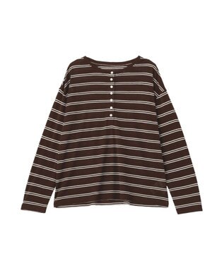 CRAFT STANDARD BOUTIQUE シアーボーダーヘンリーネックロンT
