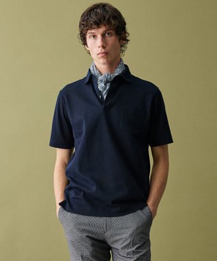 JOSEPH ABBOUD 【ドイツ/bugatti×V.FRAAS】ビンテージタイルモチーフ ストール サックスブルー系7