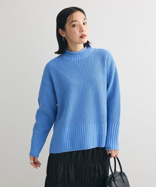 Green Parks ｍｏｋｏモールモックネックニットプルオーバー Blue