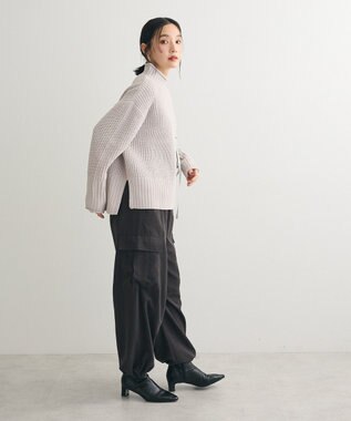 Green Parks ｍｏｋｏモールモックネックニットプルオーバー Gray