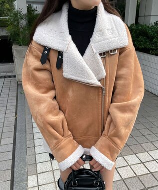 WEGO ボアフライトジャケット ベージュ