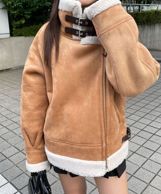 WEGO ボアフライトジャケット ベージュ