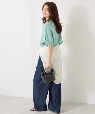 AMERICAN HOLIC 【WEB限定】ピグメント5分袖ロゴプルオーバー Lime Green