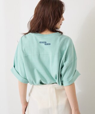 AMERICAN HOLIC 【WEB限定】ピグメント5分袖ロゴプルオーバー Lime Green