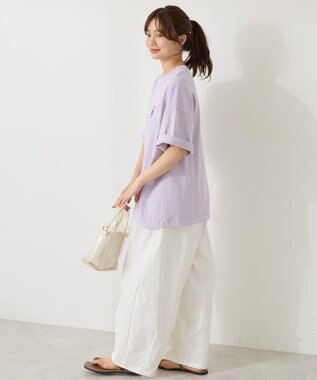 AMERICAN HOLIC 【WEB限定】ピグメント5分袖ロゴプルオーバー Purple