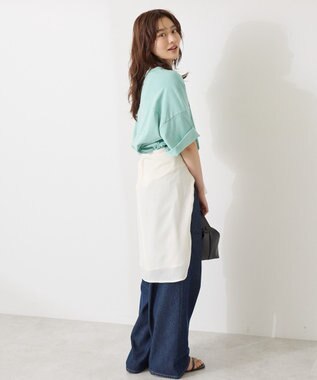 AMERICAN HOLIC 【WEB限定】ピグメント5分袖ロゴプルオーバー Lime Green