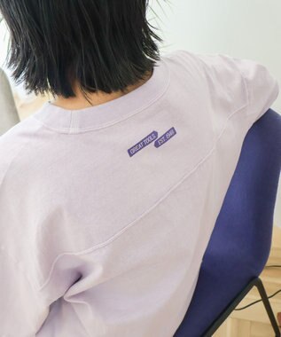 AMERICAN HOLIC 【WEB限定】ピグメント5分袖ロゴプルオーバー Purple
