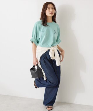 AMERICAN HOLIC 【WEB限定】ピグメント5分袖ロゴプルオーバー Lime Green