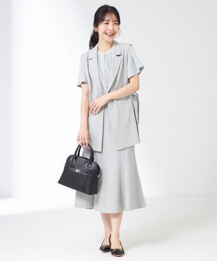 ANY SIS 【セットアップ可】ドライタッチクール ジレ ライトグレー