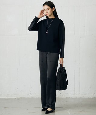 自由区 【カタログ掲載】ドレーピーサテンベイカー パンツ ブラック