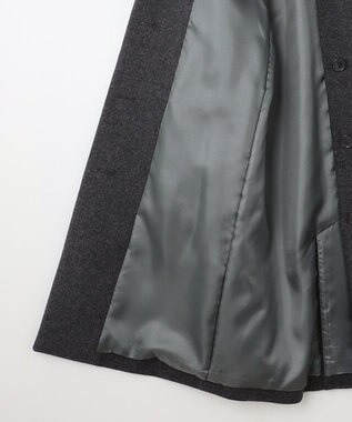 J.PRESS LADIES L ショートビーバー ステンカラーコート グレー系