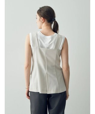 YECCA VECCA リネンライクビスチェベスト Light Beige