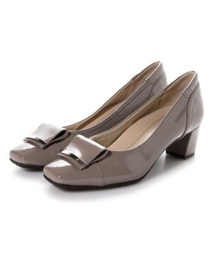 Riz raffinee <Riz raffinee>【レイン対応】スクエアトゥレインパンプス ダークベージュエナメル