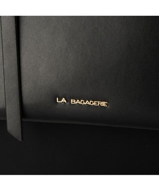 LA BAGAGERIE リサイクルレザー　フラップA4トート ブラック