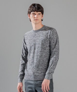 JOSEPH HOMME レクサスムリネ　クルーネックニット ライトグレー系