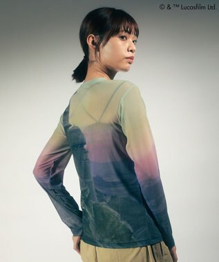 Green Parks ＳＴＡＲ　ＷＡＲＳ／シアープリントＴシャツ Pink