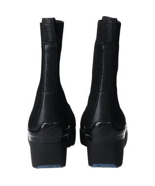 INTER-CHAUSSURES 【BUSSOLA】ニットショートブーツ ブラック雑材