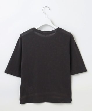 自由区 【アンサンブル対応・洗える】ポルカドットプリント プルオーバー アッシュ×アイボリー