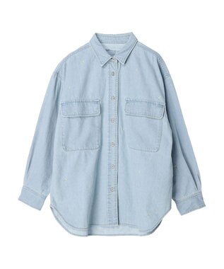 AMERICAN HOLIC ７周年刺繍デニムシャツ Sax
