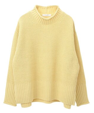 Green Parks ｍｏｋｏモールモックネックニットプルオーバー Yellow